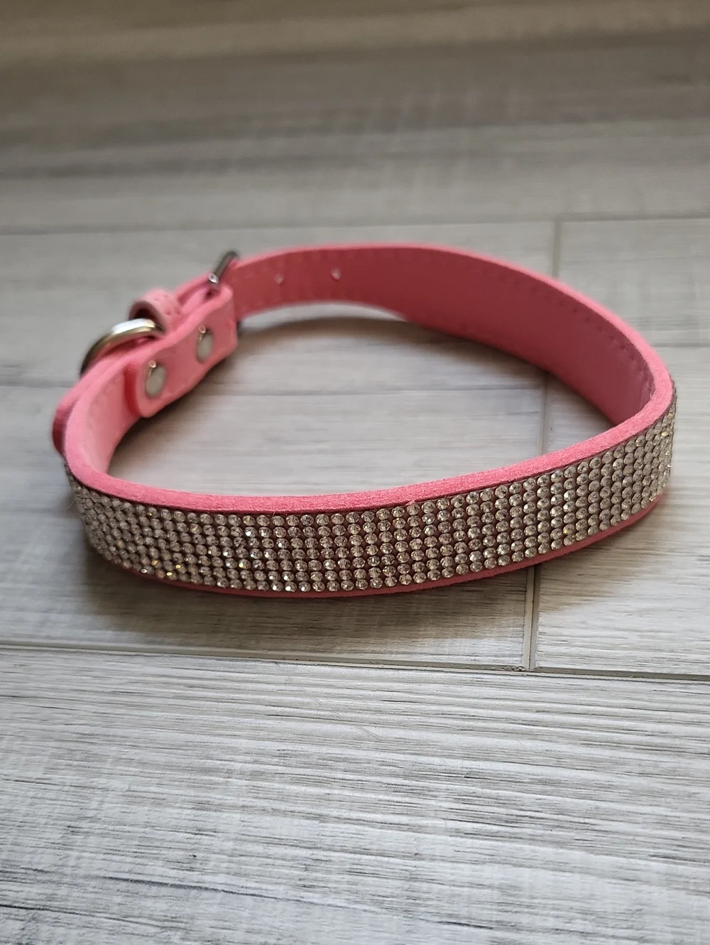 Pink Rhinestone Dog Collar